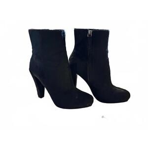 Theory Debra Ponyhair Black Women's Heeled Boots sz 39